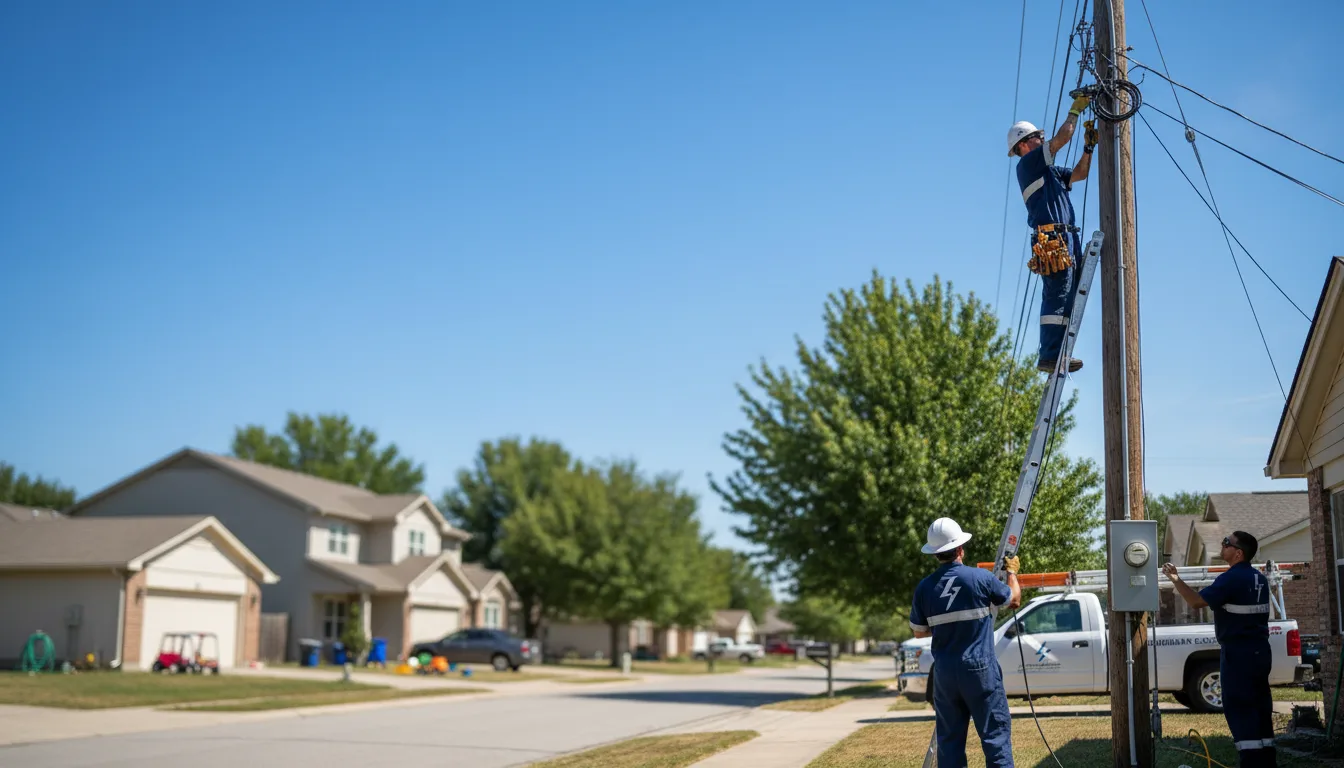 Residential electrician providing installation services in Bridgeville, PA
